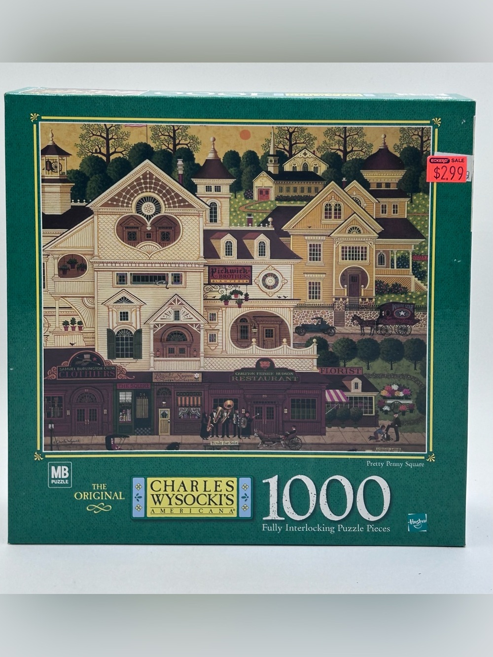 Vintage 1989 MB Charles Wysocki 1000 Piece Puzzle Pretty Penny Square New